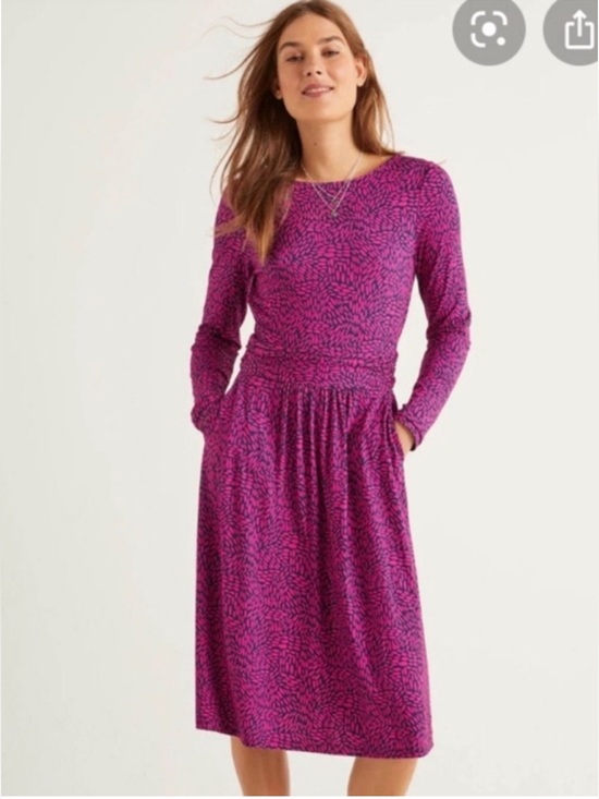 Boden Dresses & Skirts - Boden Abigail Long Sleeve Jersey Midi Dress Size 10